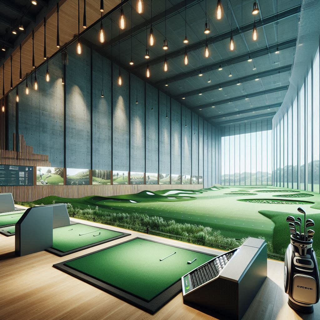 실내골프연습장 배경