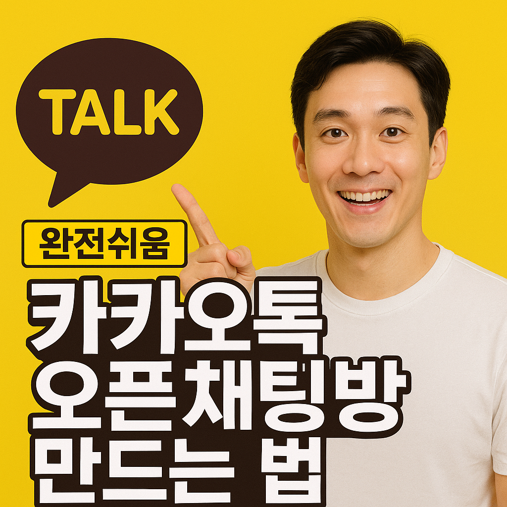 카카오톡 오픈채팅방 만드는 방법 (완전 쉬움)