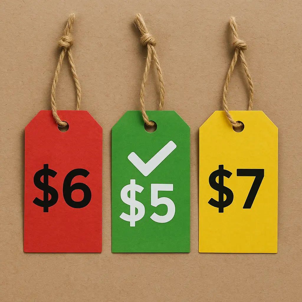 세-개의-가격표-중-하나에만-체크표시가-되어-있는-이미지로,-&lsquo;최저가-보장제&rsquo;-광고가-실제로-진짜-최저가인지에-대한-의문을-상징적으로-표현한-사진