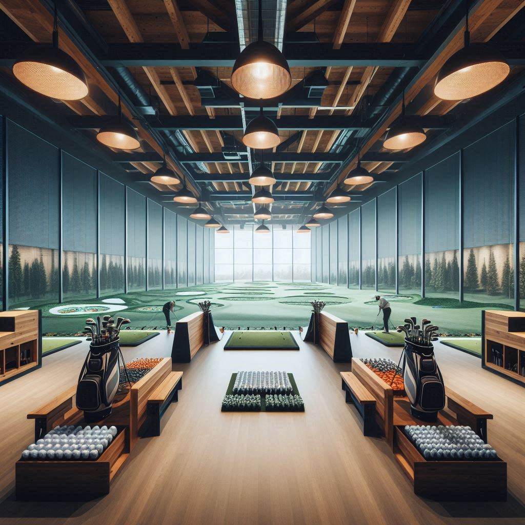실내골프연습장 배경