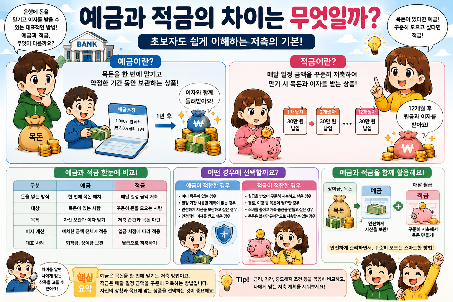 예금과 적금의 차이는 무엇일까