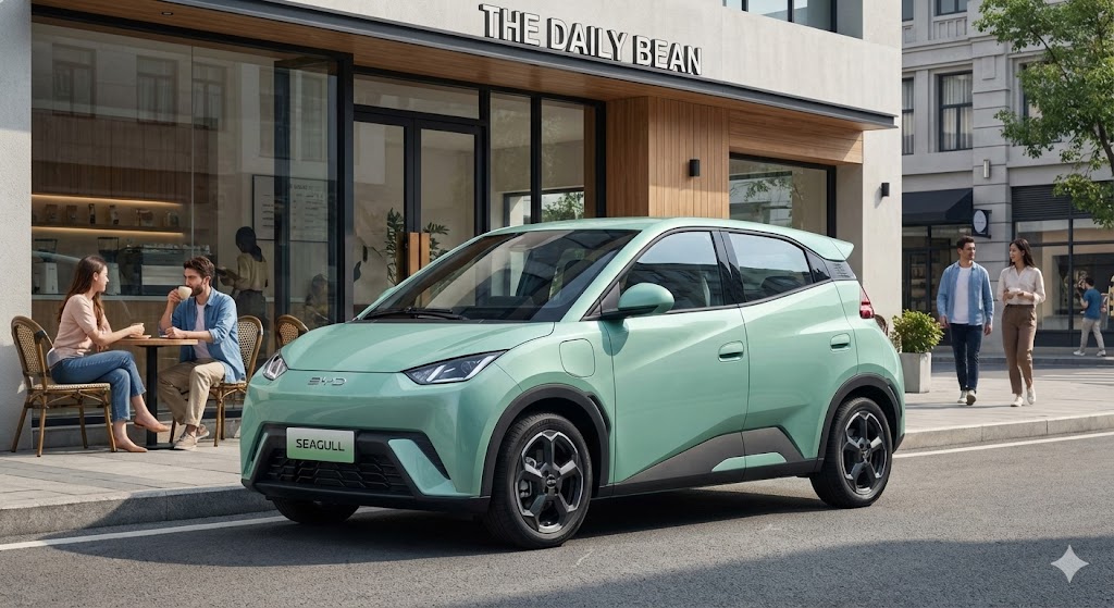 도심형 컴팩트 전기차 BYD 시걸의 세련된 디자인과 컬러풀한 외관