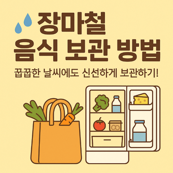 장마철 음식 보관법 총정리! 식중독 예방 꿀팁