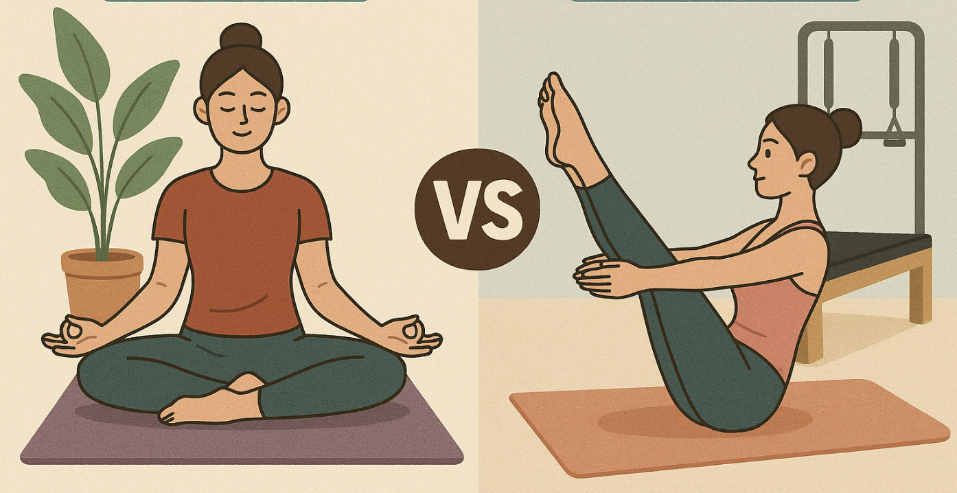 요가 vs 필라테스 관련 이미지