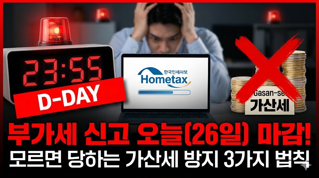 [세무] 오늘(26일) 마감! 2025년 2기 부가세 신고, 안 보면 가산세 무는 3가지 체크리스트