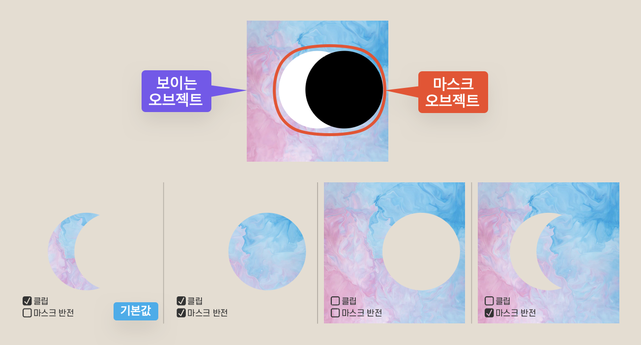 불투명 마스크 적용 이미지