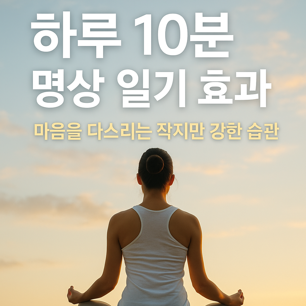 하루 10분 명상 일기 효과