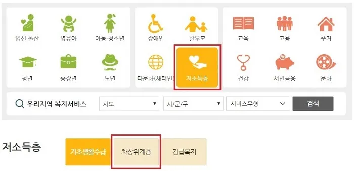 차상위계층 확인방법
