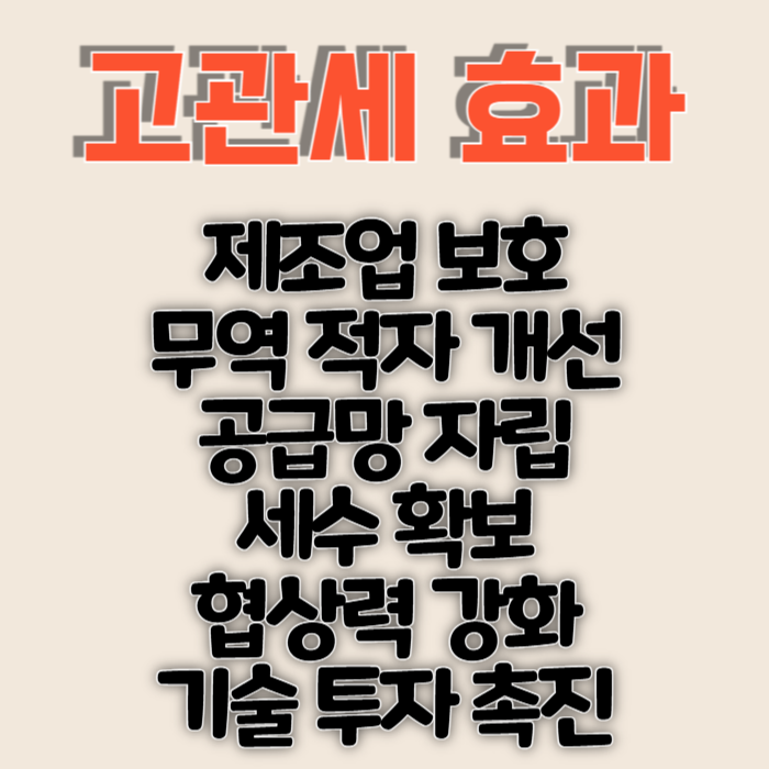트럼프 고관세 정책 이점