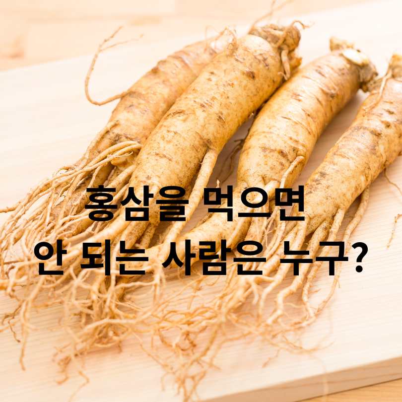 홍삼 효능과 부작용, 먹으면 안 되는 사람 유형