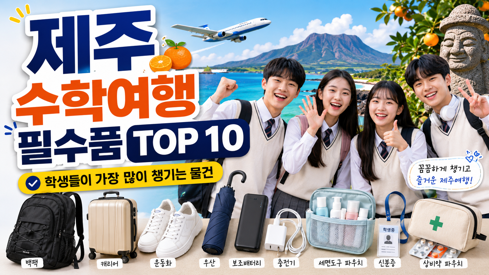 제주 수학여행 필수품 TOP 10! 학생들이 가장 많이 챙기는 물건