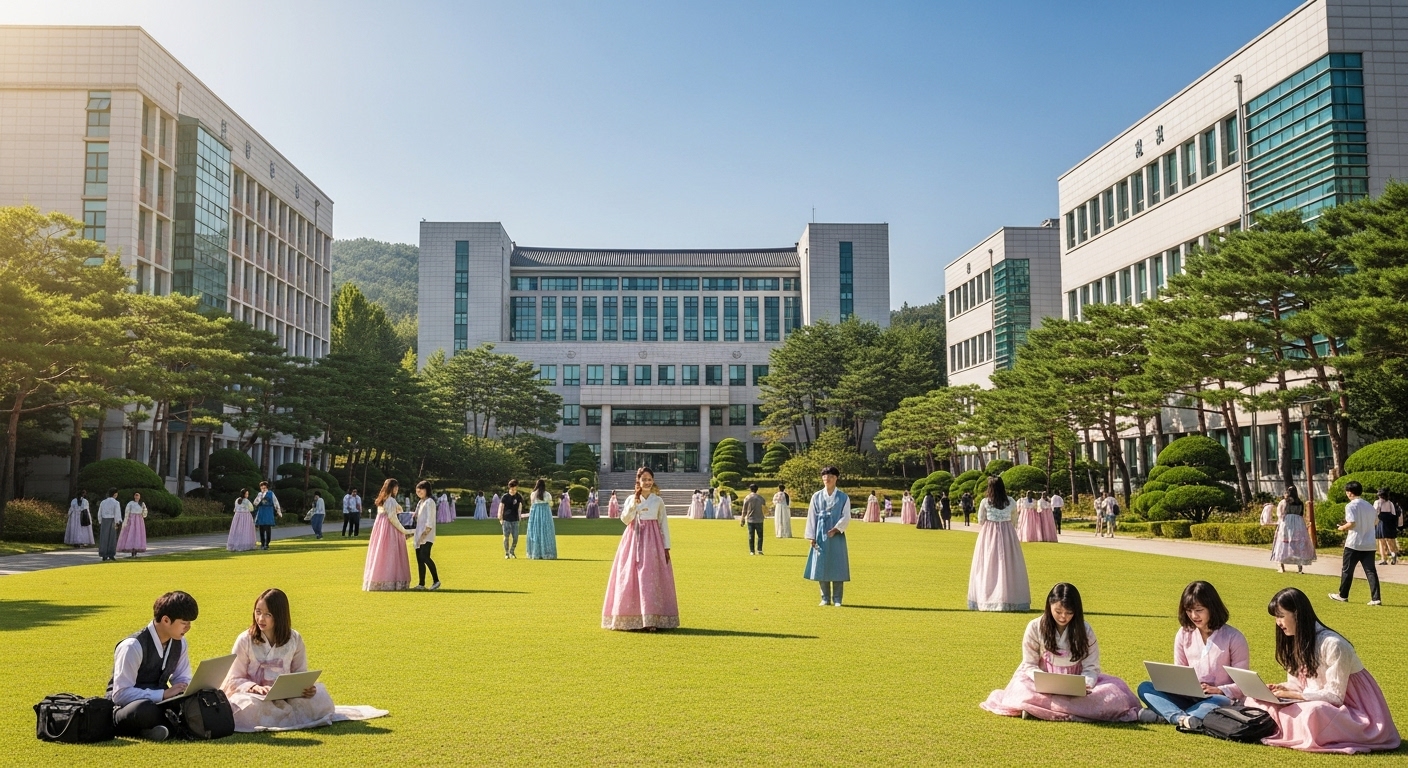 2025년 국가장학금 신청을 상징하는 밝고 희망찬 이미지