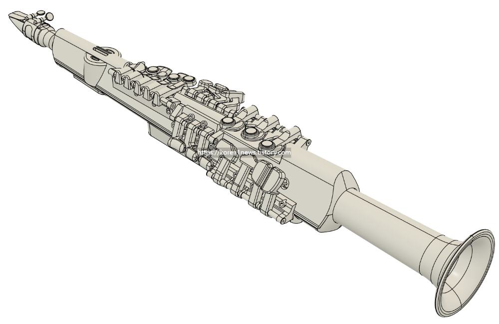 전자 섹소폰 역설계 완료된 모습