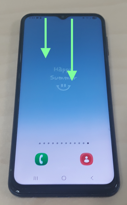 1. 화면 위에서 아래로 쓸어내리기