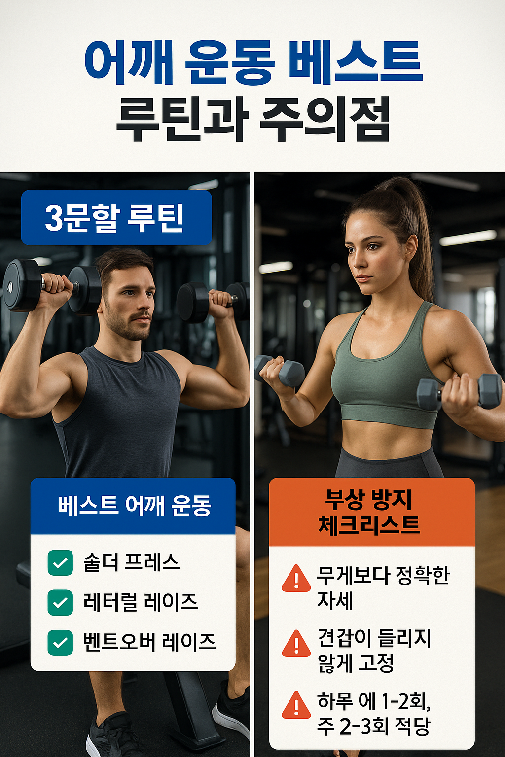 1.어깨 운동 베스트 루틴과 주의점