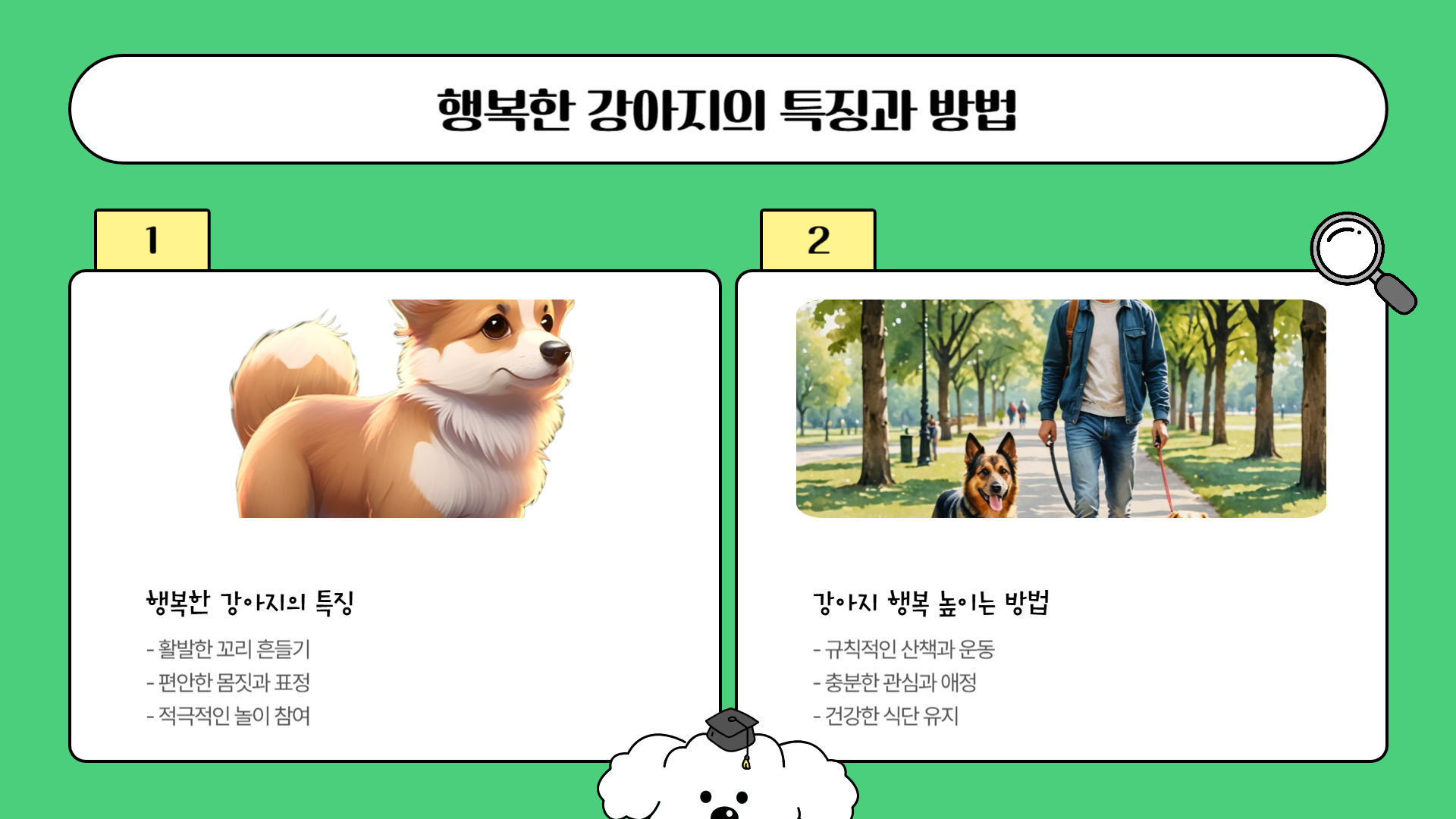 강아지의 행동 언어