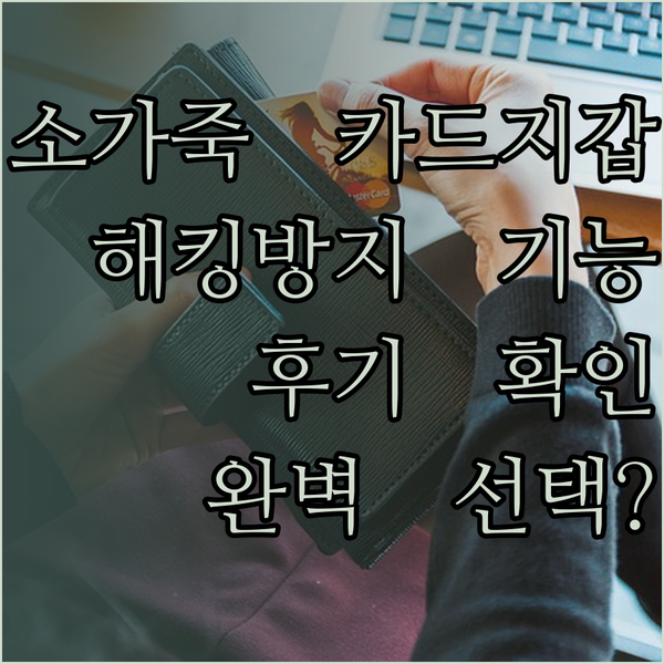 소가죽 카드지갑 해킹방지 기능까지 완