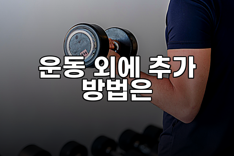 운동 외에 추가 방법은