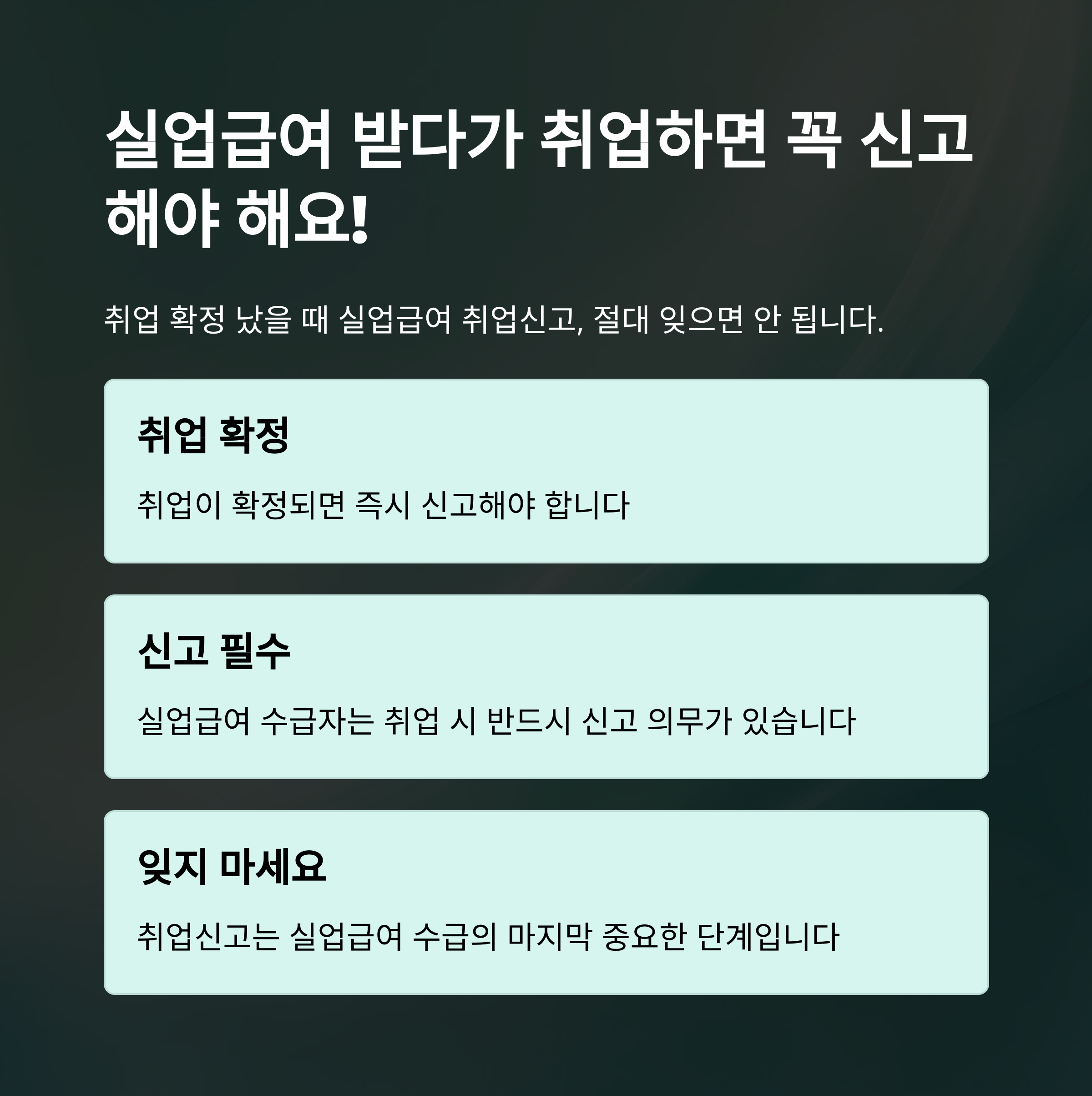 실업급여 취업신고 완벽정리 – 조기취업, 신고기간, 취업수당, 신고 후 입금까지 실사용 경험 가이드