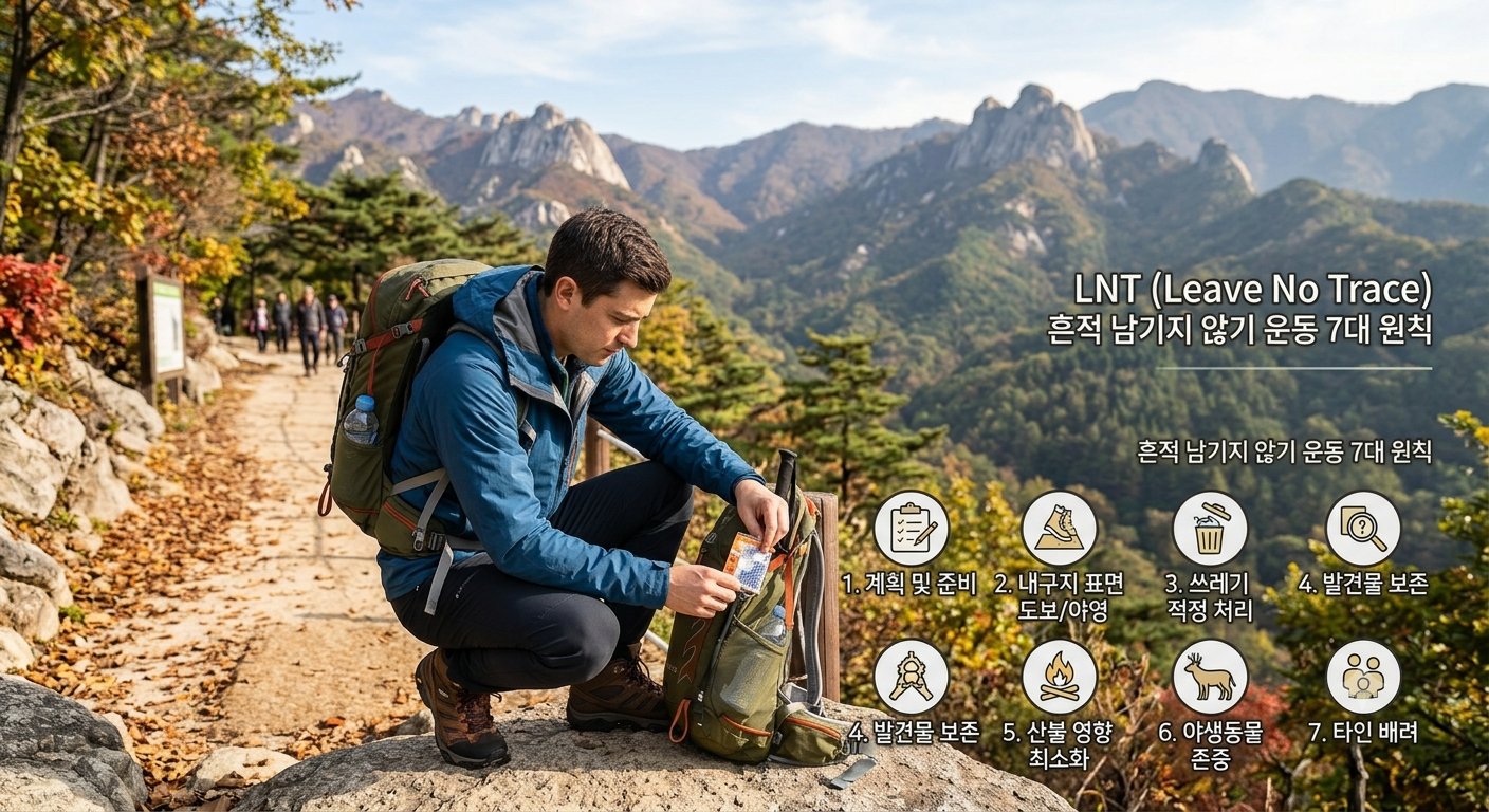 등산 매너와 LNT(Leave No Trace) 흔적 남기지 않기 운동: 성숙한 산행 문화의 시작