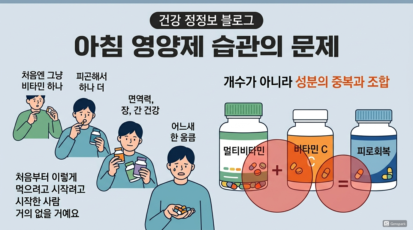 아침 영양제 습관, 언제부터 문제였을까