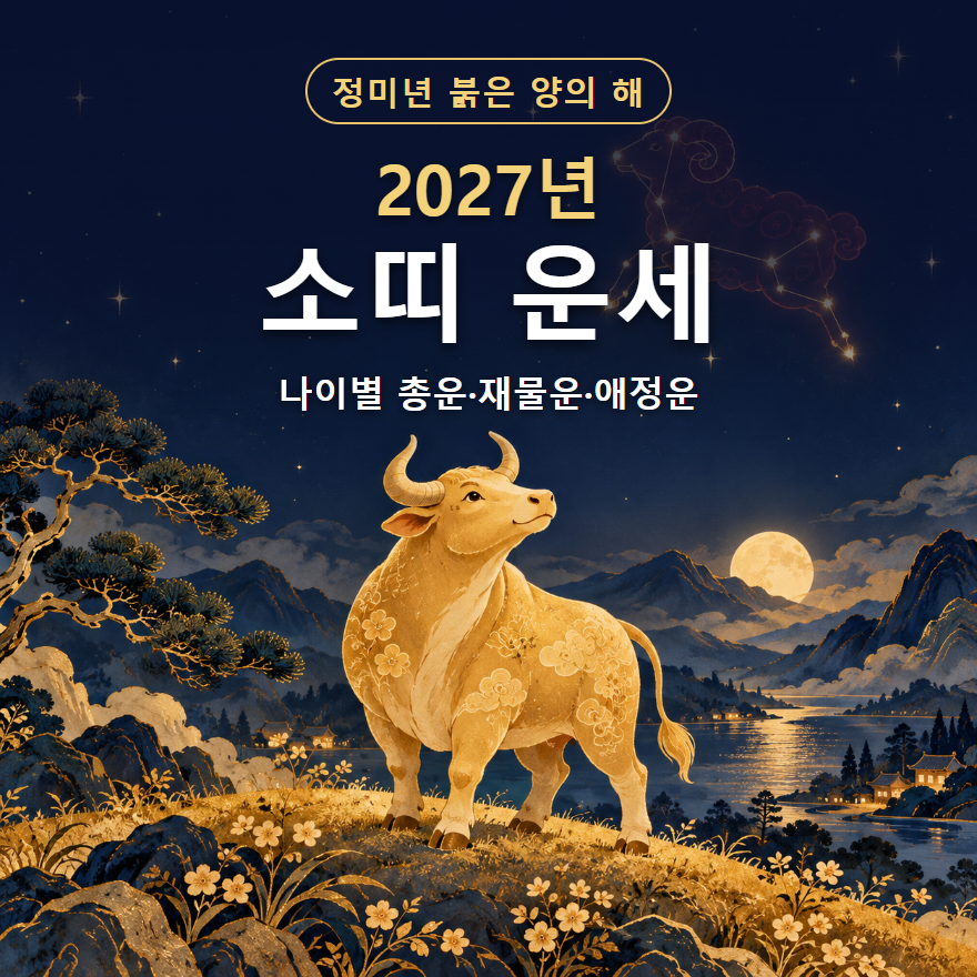 2027년 소띠 운세 정미년 신년운세 썸네일