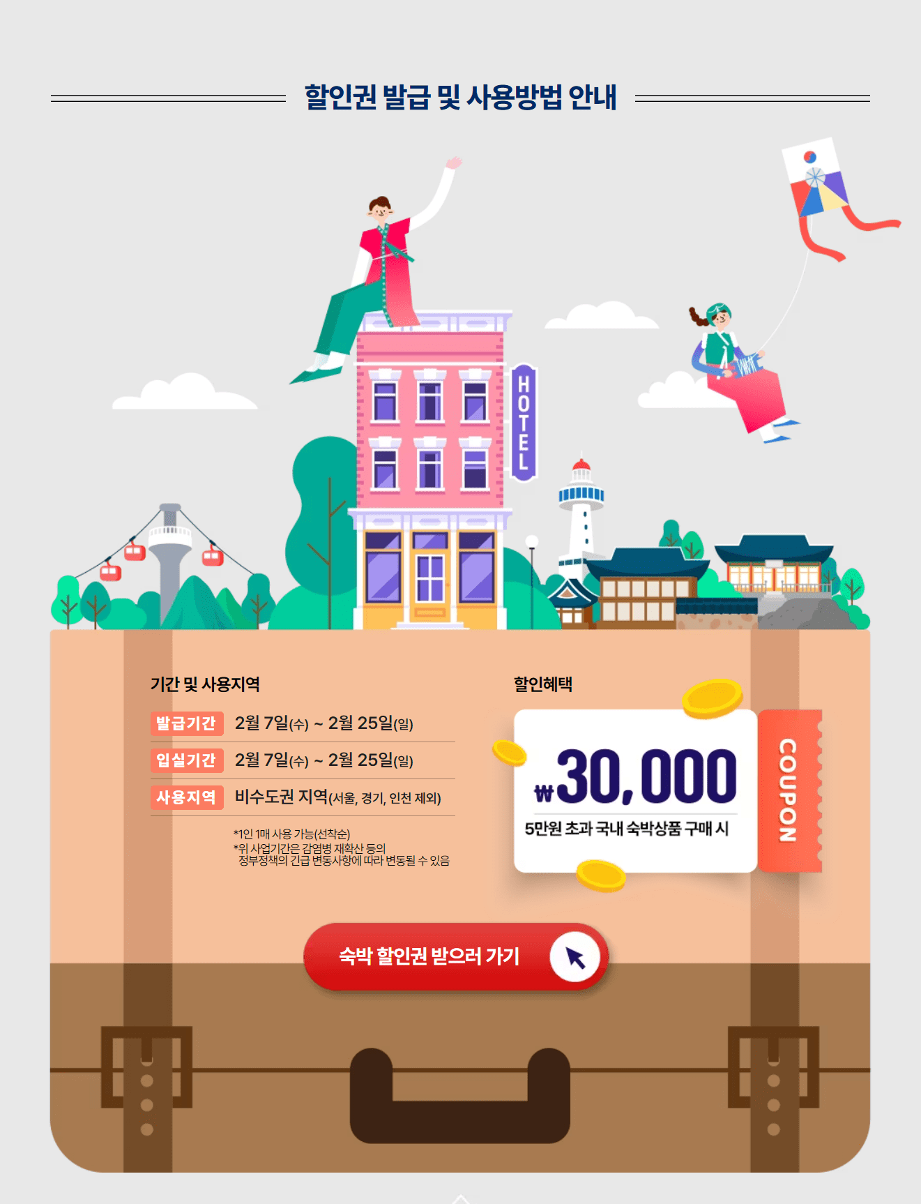 숙박세일 페스타 3만원 쿠폰 받기
