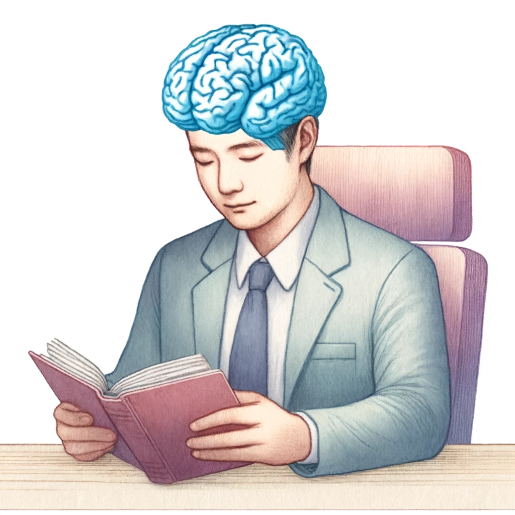 집중하며 책을 읽는 남성 (기억력 향상과 인지능력 개선)