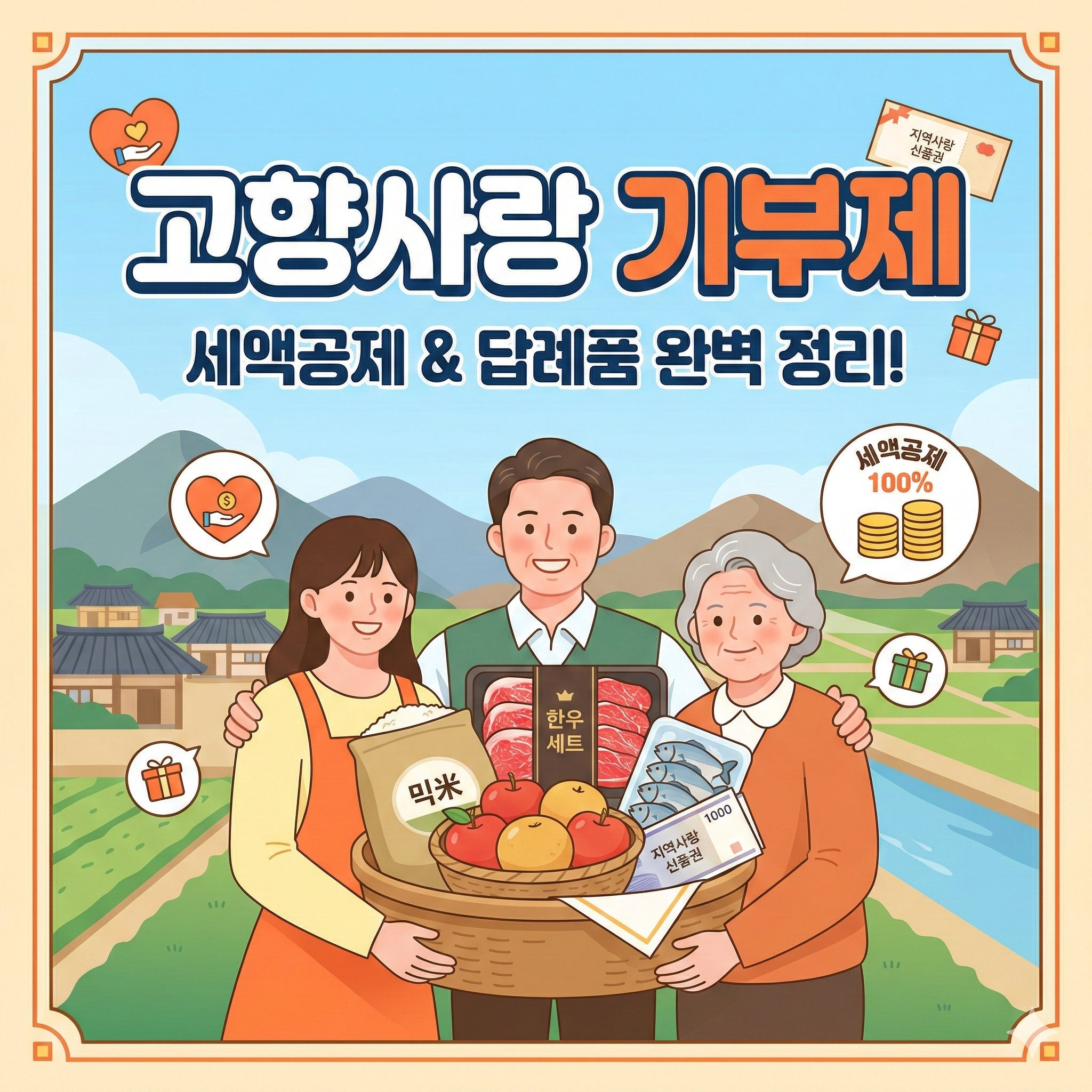 고향사랑 기부제 답례품 및 세액공제 혜택 신청방법 완벽 정리