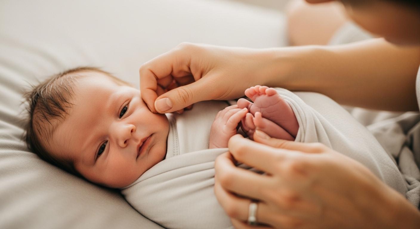 신생아 깨우는법