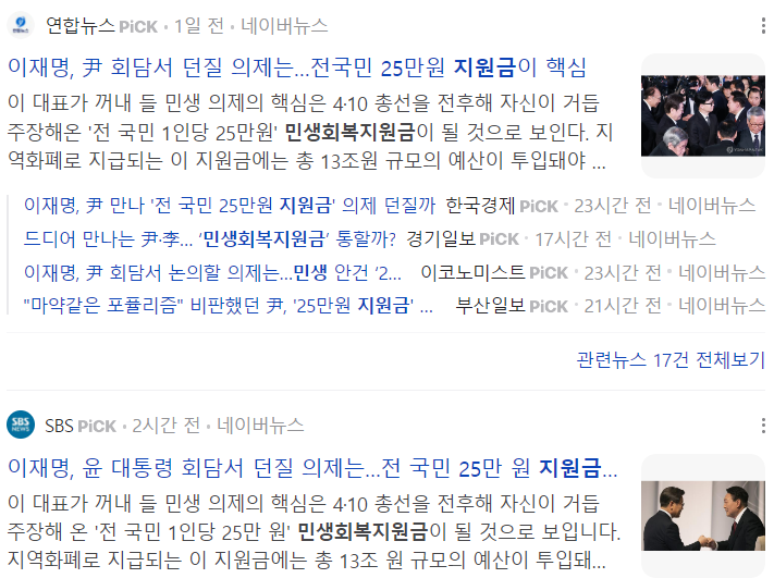 민생회복지원금-25만원