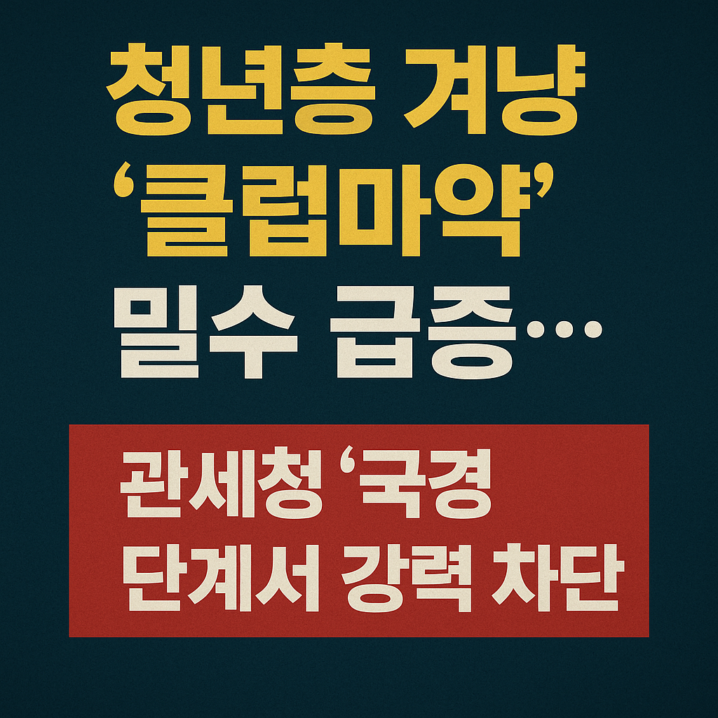 청년층 겨냥한 '클럽마약' 밀수 급증… 관세청 “국경 단계에서 강력 차단