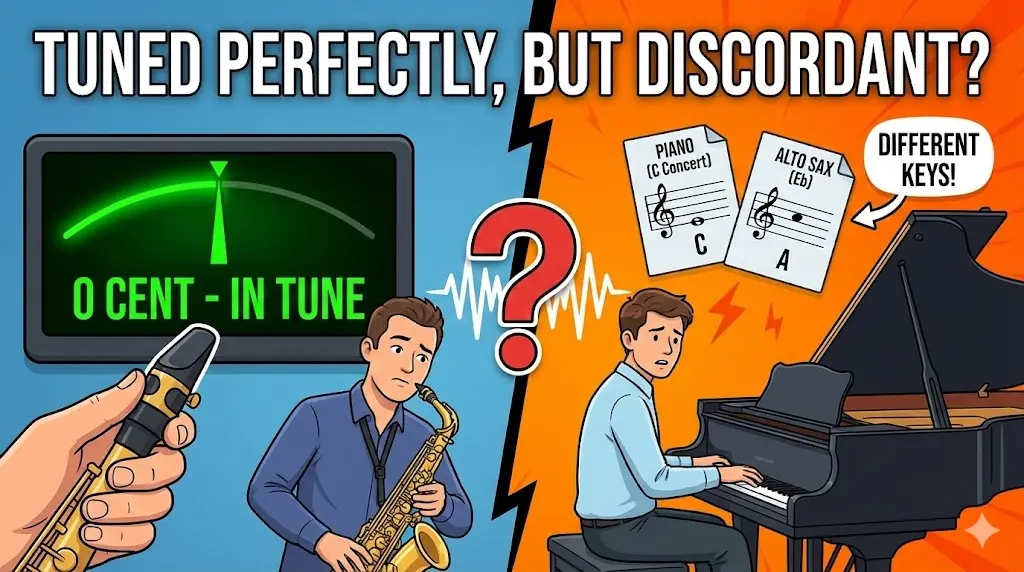 "분명히 튜닝기로 0점을 맞췄는데, 왜 같이 불면 불협화음이 날까요?"