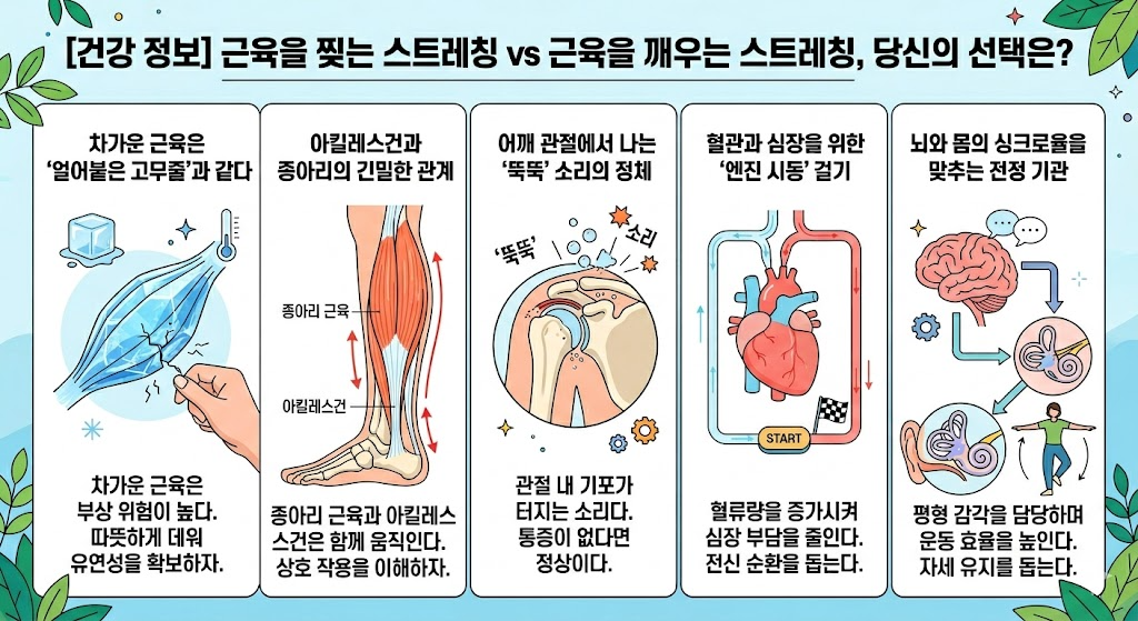 근육을 찢는 스트레칭 vs 근육을 깨우는 스트레칭, 당신의 선택은?