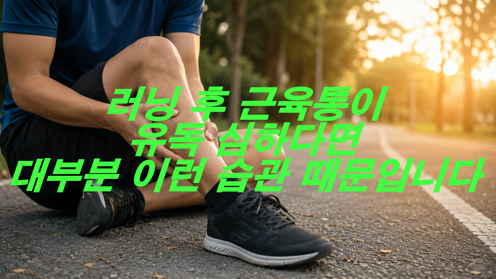 러닝 후 근육통이 유독 심하다면 대부분 이런 습관 때문입니다