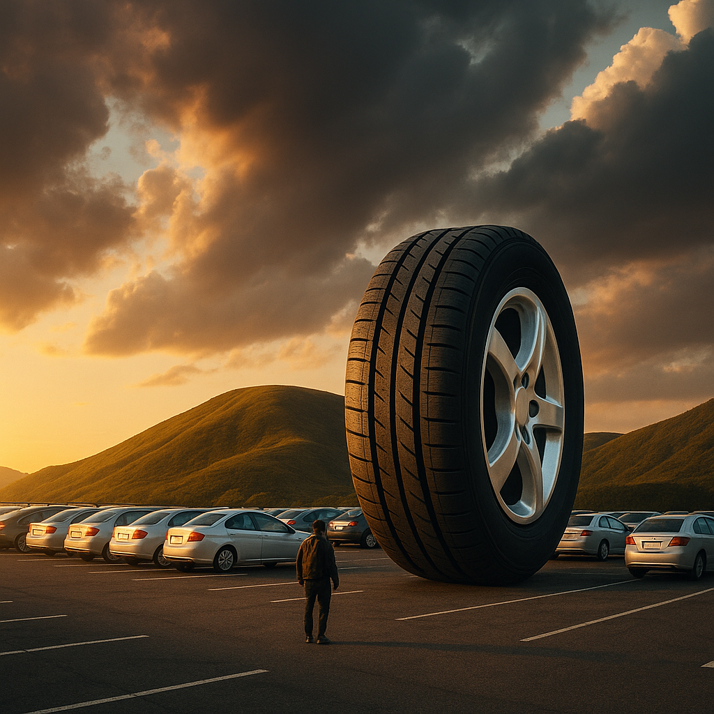 자동차 주차 시 타이어 위치 조정법