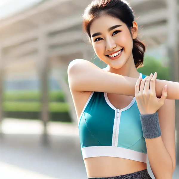 위고비 복용과 함께 운동을 시작하는 동양인 여성