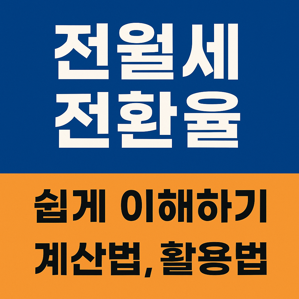 2025년 전월세전환율 쉽게 이해하기