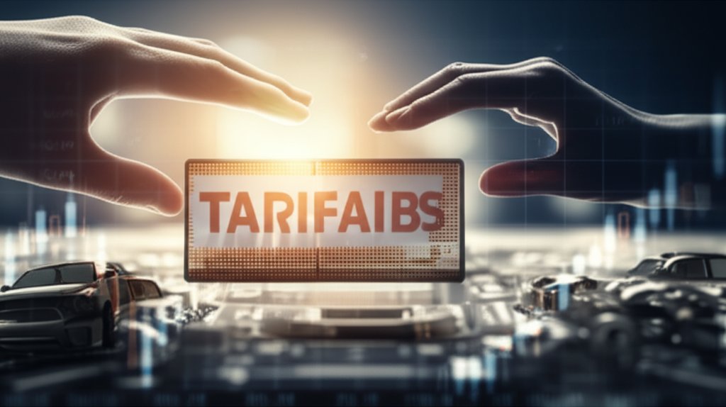 트럼프 관세 정책, 국내 증시 영향 시네마틱 포토, 역광/필름그레인/블러 배경