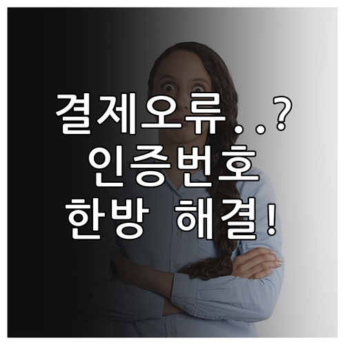 카드 결제 오류와 SK페이 인증 번호..