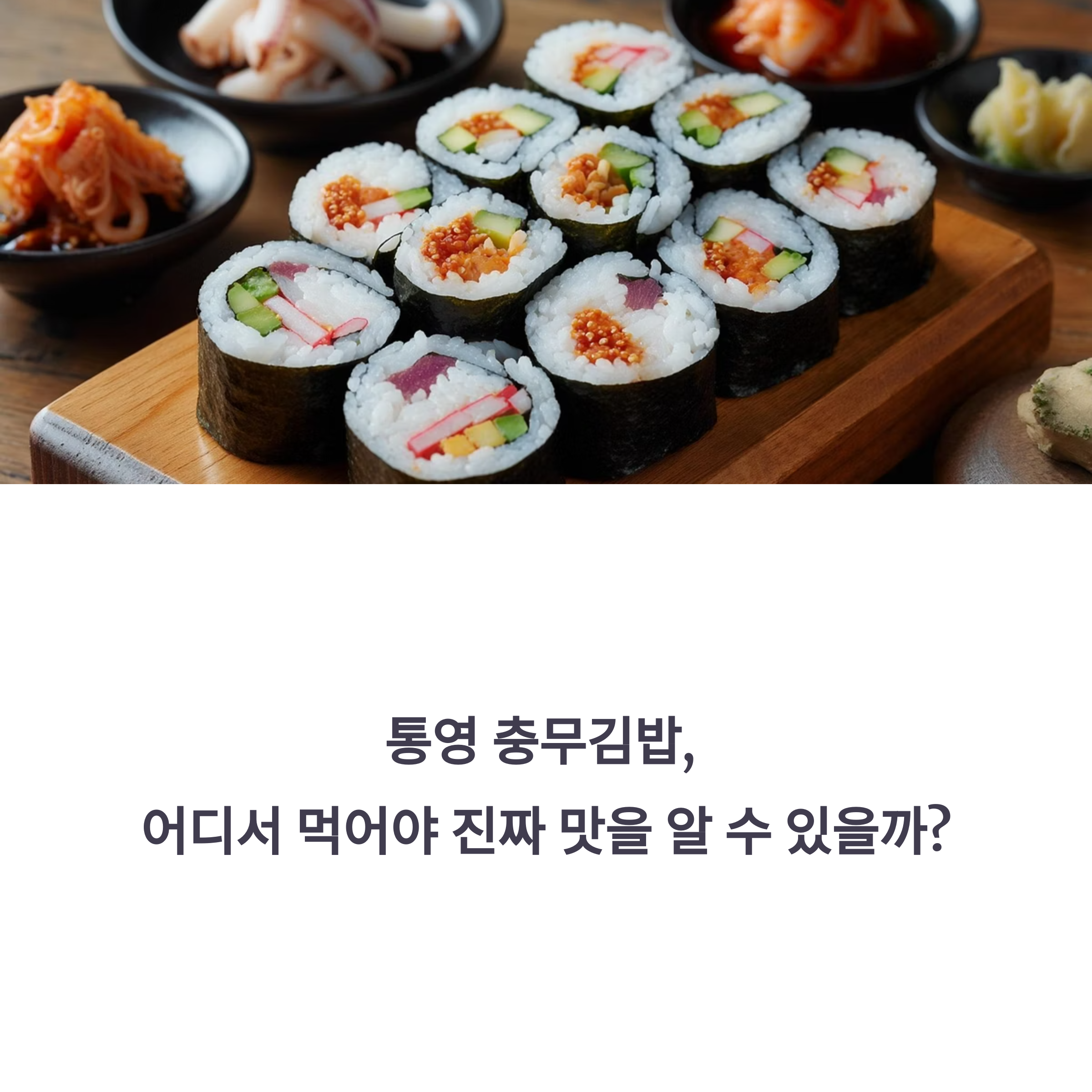 충무김밥 맛집 리스트