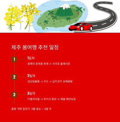 2025 제주 휴애리 유채꽃 축제 추천 일정
