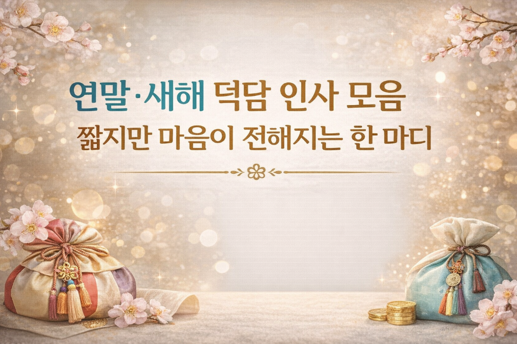 연말 새해 인사말과 덕담 할 때 이것만 알면 완벽