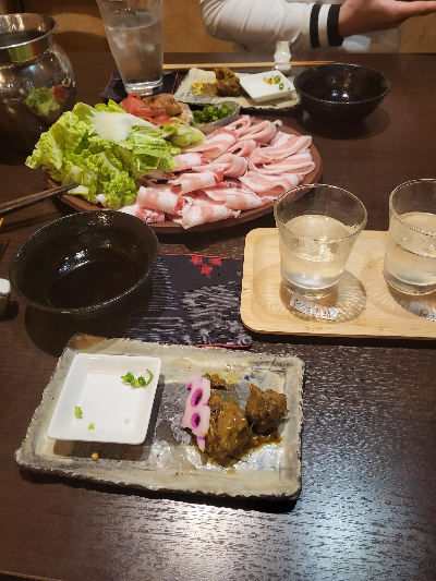 가고시마 흑돼지샤브샤브 음식사진