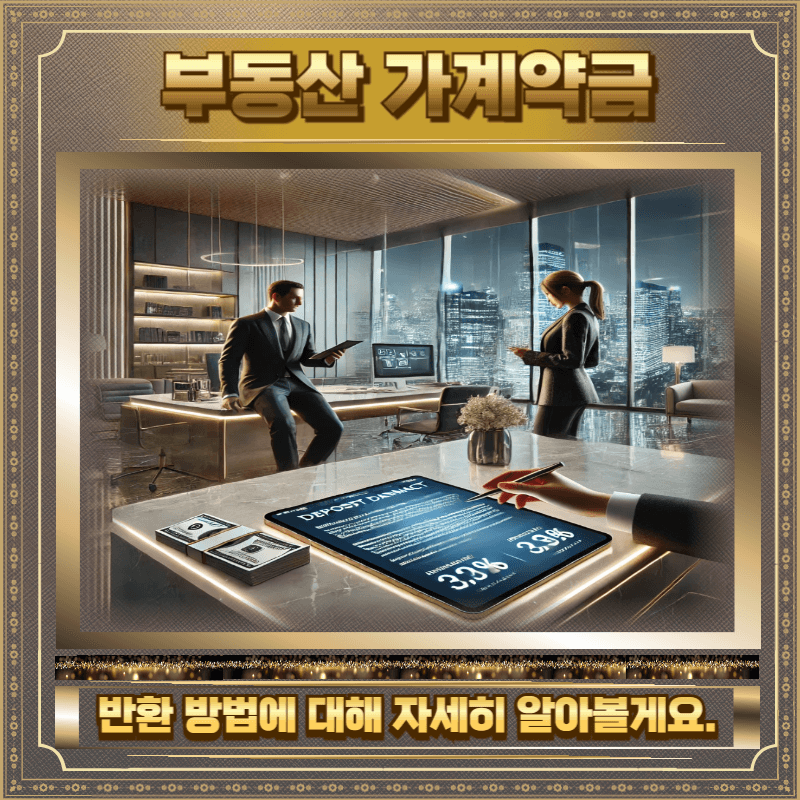 부동산 가계약금 반환