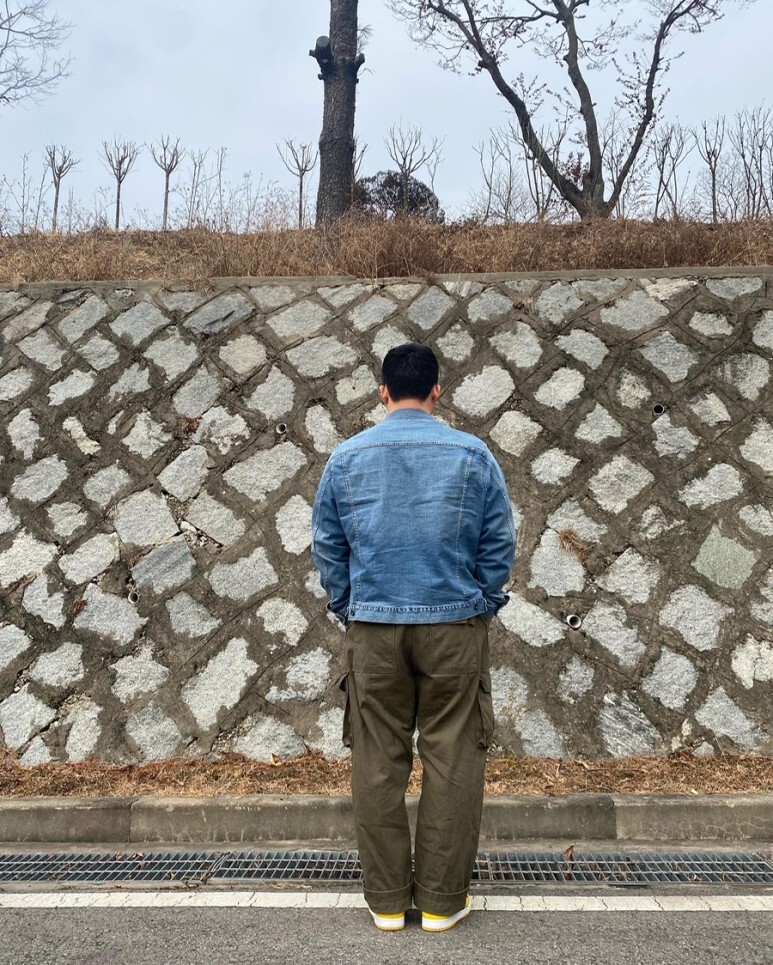 데일리룩(오뭘입)칼하트 청자켓, 비스폰지 맨투맨 멜란지그레이, 프리즘 웍스 카고바지,나이키 하이덩크 검노, 데일리룩, 데일리코디, 데일리패션, ootd