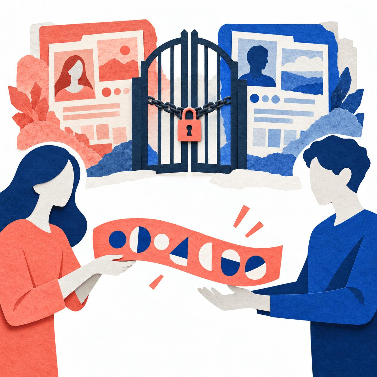 두 사람 사이로 옮겨지는 전화번호