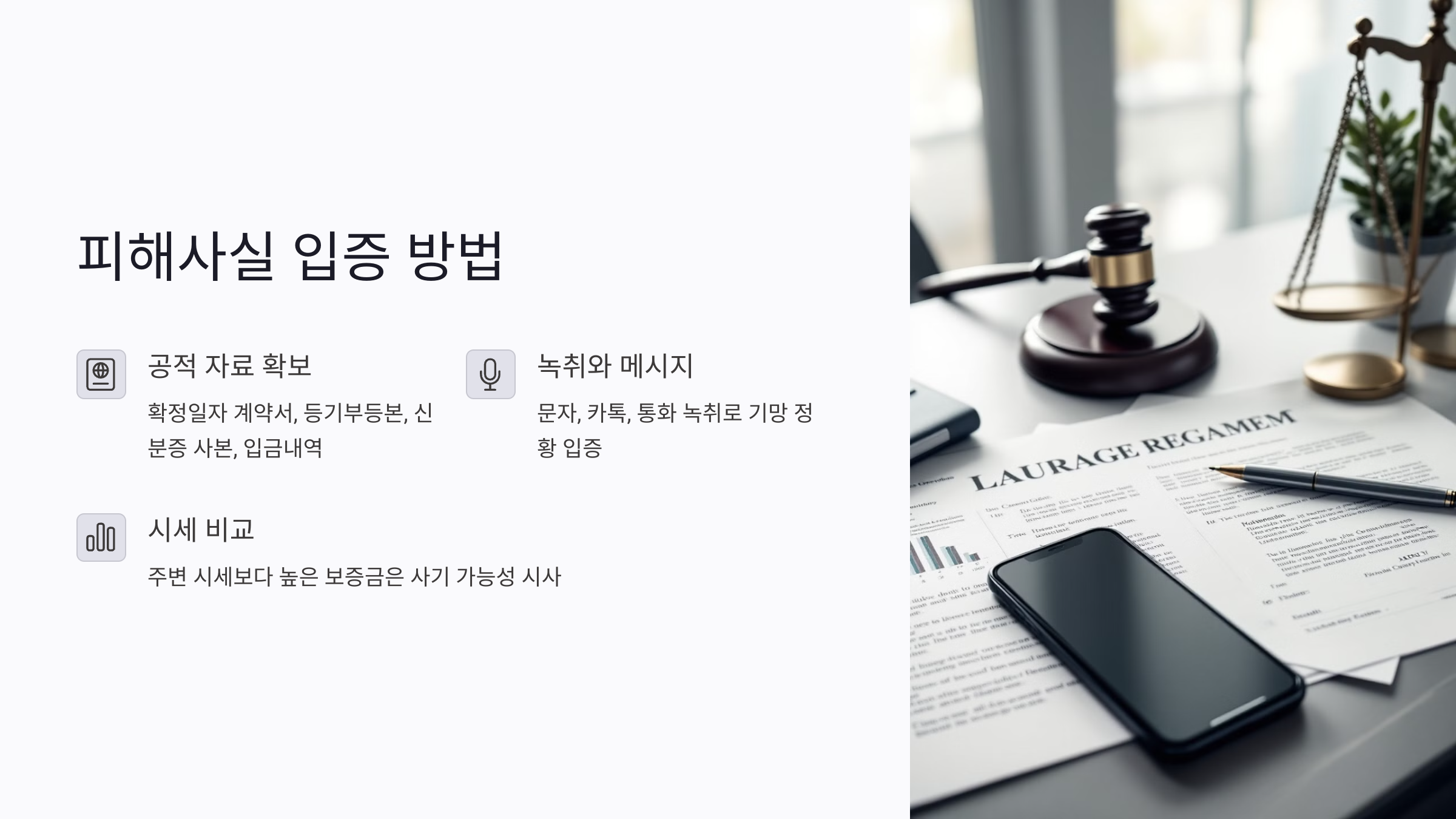 녹취와 메시지도 중요한 증거가 된다