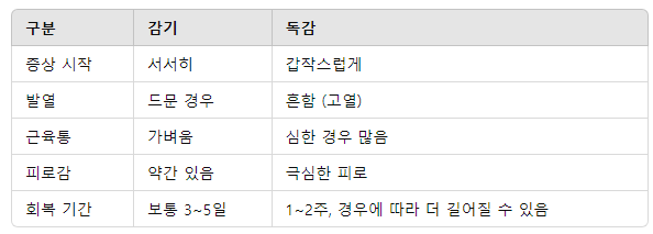 독감 증상