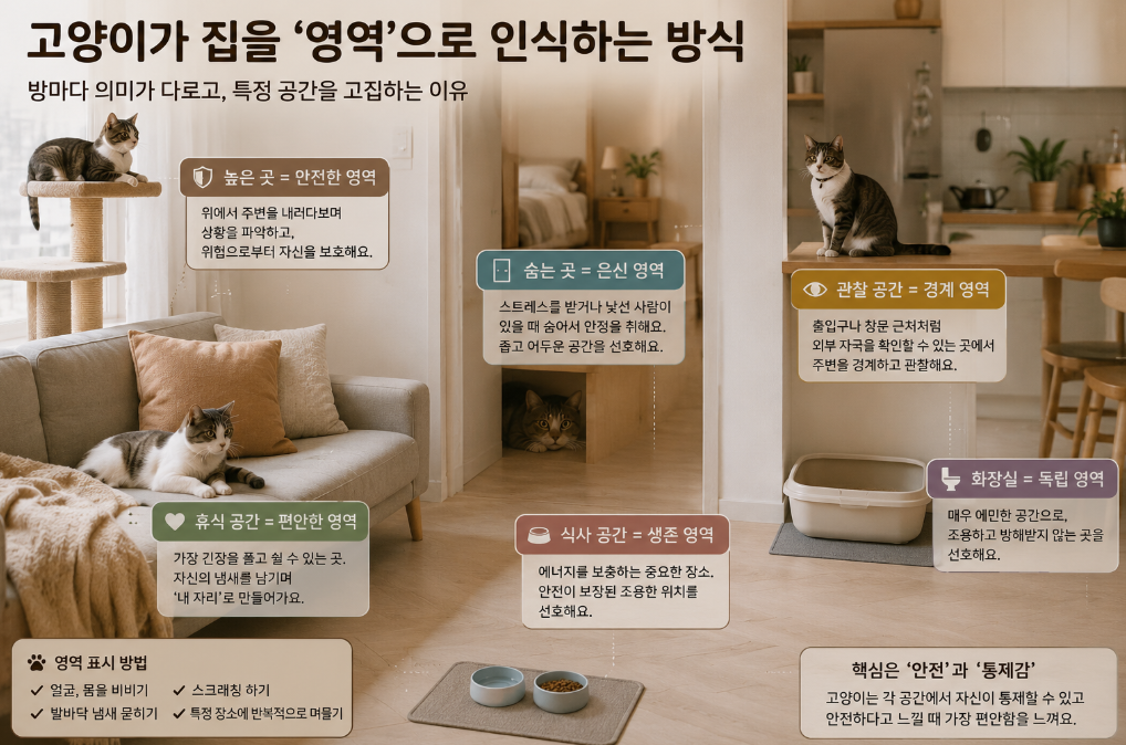 고양이가 집을 ‘영역’으로 인식하는 방식